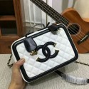Chanel Calfskin Leather Shoulder Bag 6070 White HY5438Bw85