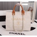Chanel Canvas Tote Shopping Bag 8099 off-white HY15505rf73