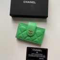 Chanel card holder AP0342 green HY327yj81