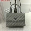Chanel Caviar Leather Top Handle Bag 92991 Grey HY4432jo45