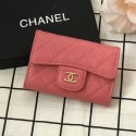 Chanel Classic Card Holder A31504 pink gold-Tone Metal HY2888Nw52