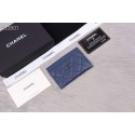Chanel classic card holder Grained Calfskin & Gold-Tone Metal A31510 blue HY527wv88