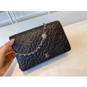 chanel classic clutch with chain Lambskin & silver-Tone Metal AP3317 black HY4308iv85