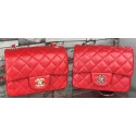Chanel Classic Flap Bag Original Sheepskin Leather A5171 Red HY9786kC27