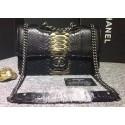 Chanel Classic Flap Bag Original Snake Leather A60140 Black HY18577yj81