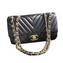 Chanel Classic Flap Bag Sheepskin Leather A92516 Black HY24674MB38