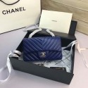 Chanel Classic Flap Bags Blue Original Sheepskin Leather 1116 Silver HY16314hk64