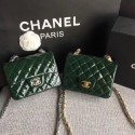 Chanel Classic Flap mini Bag Original Leather A1115 Green HY13571VF54
