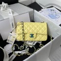 Chanel Classic Flap Shoulder Bag Original Sheepskin leather Colors Buckle A01116 Yellow&Blue HY2242jo45