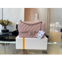 Chanel classic handbag Grained Calfskin&silver Metal 01112 Cherry Blossom powder HY9248lq41