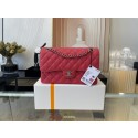 Chanel classic handbag Grained Calfskin&silver Metal 01112 red HY18313fo19