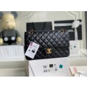 chanel classic handbag Lambskin & gold Metal A01112 Black HY14106zd34