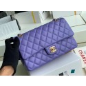 chanel classic handbag Lambskin & gold Metal A01112 Purple HY4082rh54