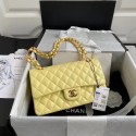 chanel classic handbag Lambskin & gold Metal A01112 yellow HY14408JD28