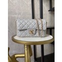 chanel classic handbag Lambskin &Imitation Pearls& gold Metal AS1740 light gray HY2756Qu69