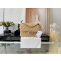 Chanel classic handbag Lambskin&silver Metal 01112 apricot HY13602Il41