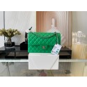 Chanel classic handbag Lambskin&silver Metal 01112 green HY2687dw37
