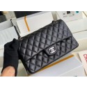 chanel classic handbag Lambskin & silver Metal A01112 Black HY22608hI90