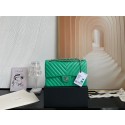 Chanel classic handbag Lambskin & silver Metal V01112 green HY11640aj95