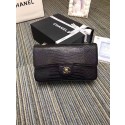Chanel classic handbag Lizard A01112 black HY14927yj81