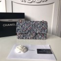 Chanel classic handbag Tweed Braid & Silver-Tone Metal A01112-1 HY5663io33