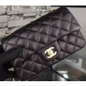 Chanel Classic mini Flap Bag Black Sheepskin Leather A67350 Gold HY13683qB82