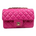 Chanel Classic MINI Flap Bag CF1119 Rose Sheepskin Leather Gold HY20144Ea63