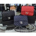 Chanel Classic MINI Flap Bag Chevron Caviar Leather V8171 HY22479Kf26