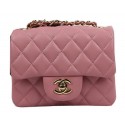 Chanel Classic MINI Flap Bag Pink Original Sheep Leather CF1115 Gold HY12174uZ84