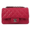 Chanel Classic MINI Flap Bag Rose Cannage Pattern CF1119 Silver HY24780aj95