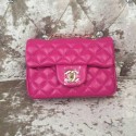 Chanel Classic MINI Flap Bag Sheepskin Leather A1115 Rose HY26442wv88