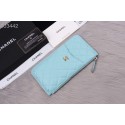 Chanel classic pouch Grained Calfskin& gold-Tone Metal A84402 light green HY8111Eb92