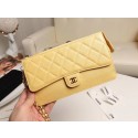 Chanel classic pouch with handle Lambskin & Gold-Tone Metal AP0364 yellow HY2813uU16