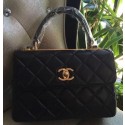 Chanel Classic Top Flap Bag Black Original Sheepskin Leather A92236 Gold HY14186pB23