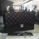 Chanel Classic Top Flap Bag Original Deerskin Leather CHA5212 Black HY5479Yv36