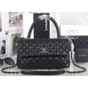 Chanel Classic Top Handle Bag Cannage Pattern A92991 Black HY3183gE29