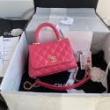 Chanel coco mini flap bag with top handle AS2215 rose HY19468lq41