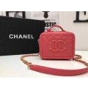 Chanel Cosmetic Bag Original Cannage Pattern A93341 Red HY9765nB26