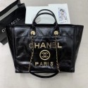 Chanel cowhide Tote Shopping Bag A66942 black HY11065dV68
