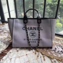 Chanel Deauville Tote Bag Original Canvas Leather A68047-12 HY24625nU55
