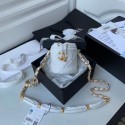 Chanel Drawstring Bag Lambskin & Gold Metal AP2330 White HY26435lU52