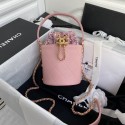 Chanel drawstring bag Lambskin & Gold Metal AS6695 pink HY10215Jz48