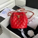 Chanel Drawstring Sheepskin bag AS2057 red HY1995nU55