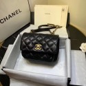 Chanel flap bag Grained Calfskin & Gold-Tone Metal AS1155 black HY21704Xr72