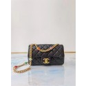 Chanel flap bag Lambskin Resin & Gold-Tone Metal AS2380 black HY829Is79