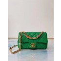 Chanel flap bag Lambskin Resin & Gold-Tone Metal AS2380 green HY7560vj67