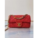 Chanel flap bag Lambskin Resin & Gold-Tone Metal AS2380 red HY8723Bw85
