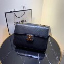 Chanel flap bag leather & Gold-Tone Metal 57276 Royal Blue HY17374MB38