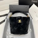Chanel flap bag Shearling Lambskin & Gold-Tone Metal AS2241 black HY16769Zf62