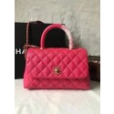 Chanel flap bag with top handle A92990 Rose HY7891Gp37